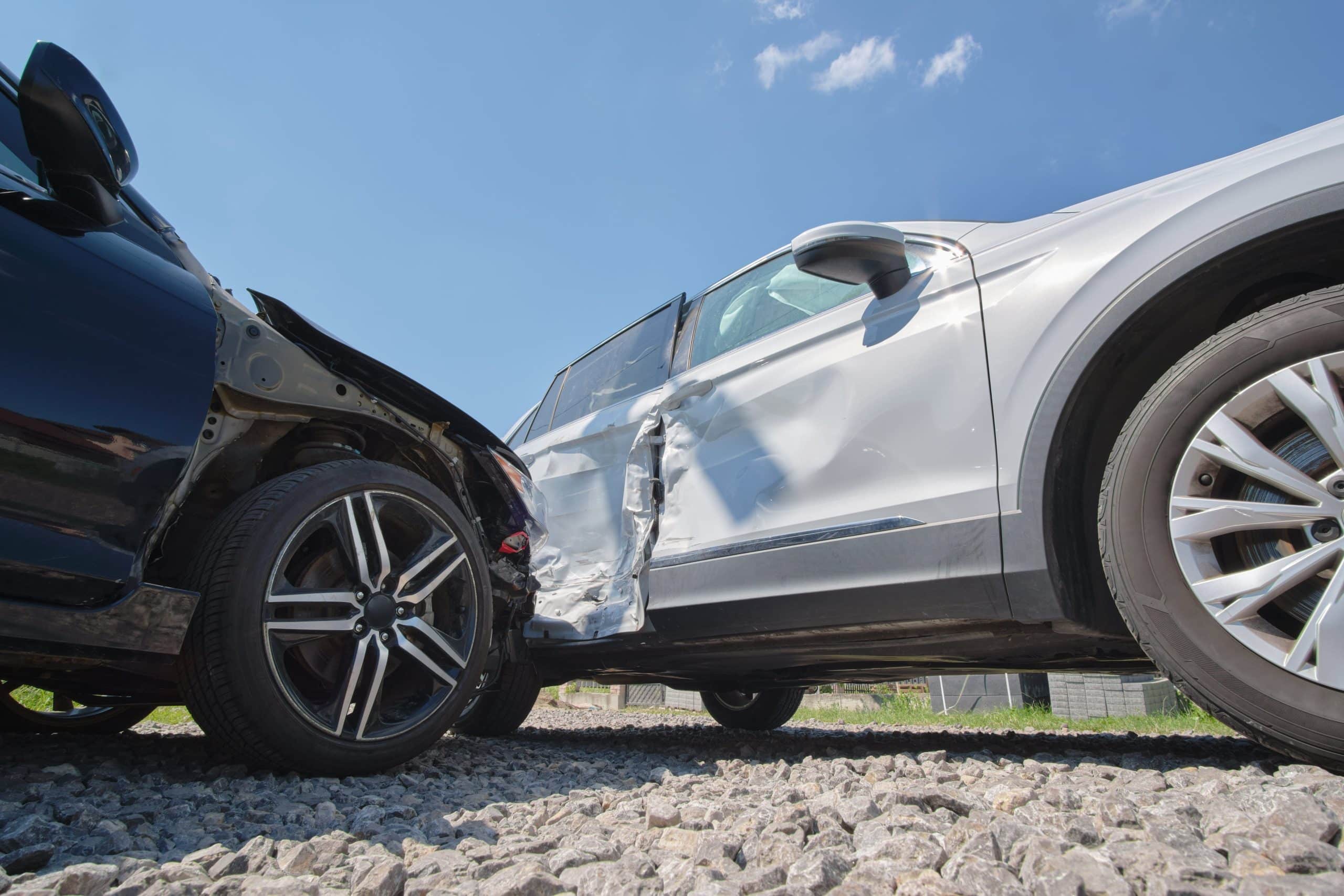 car colliding with another car