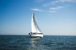 image of a boat sailing