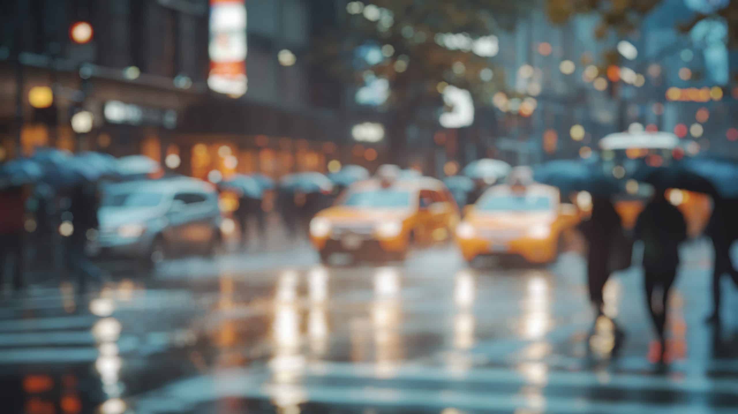rainy intersection in ottawa