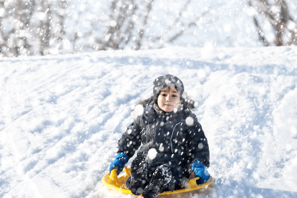 Child Sledding Ontario