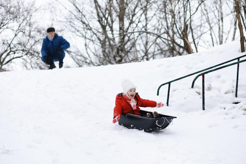 Child Sledding Ontario