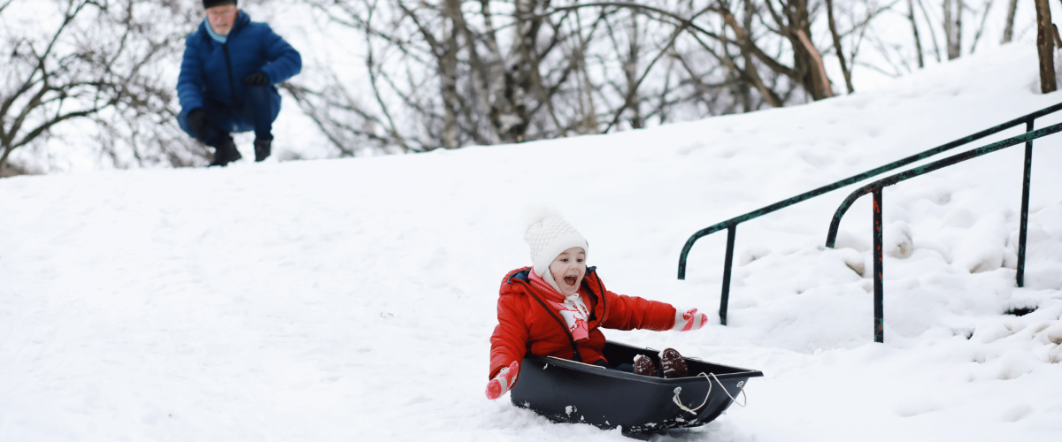 Child Sledding Ontario