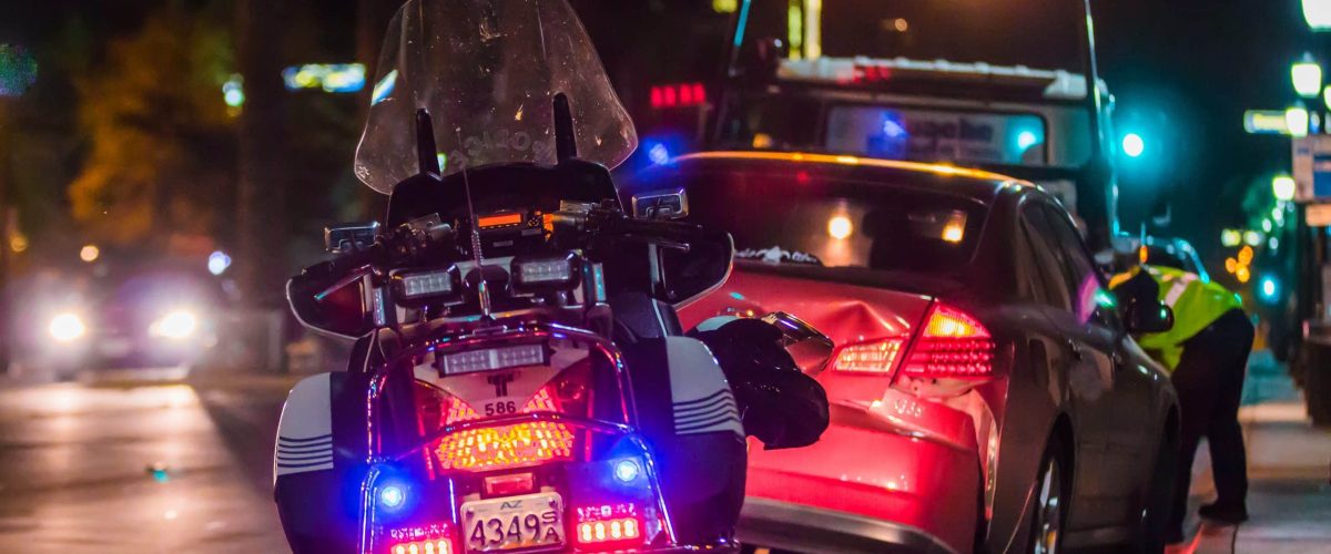 Police in accident scene