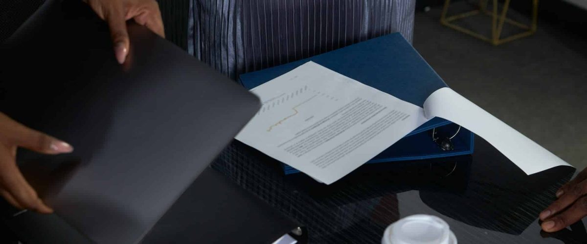 Image is a contract on desk