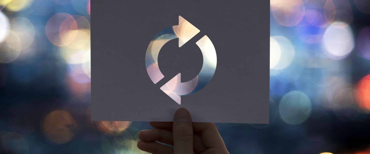 Image of refresh icon on a lit background_Amendments