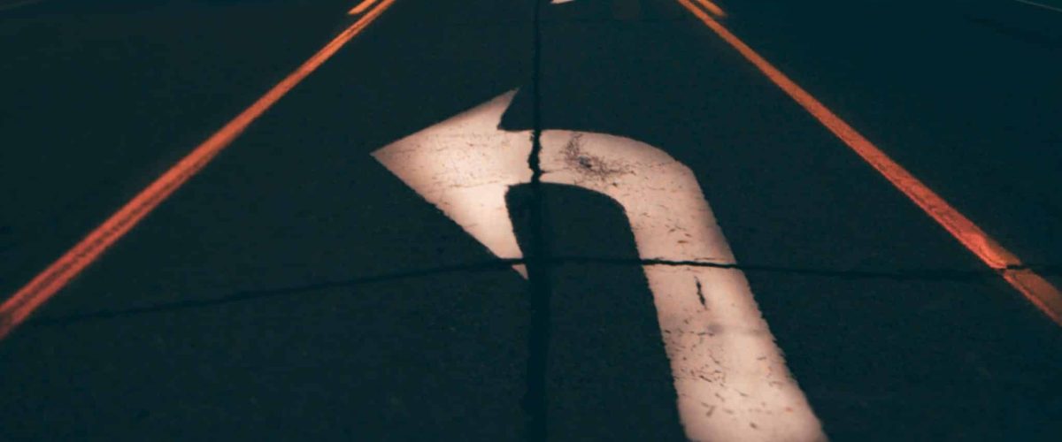 Image of a road with right and left signs clicked by yeshi kangrang